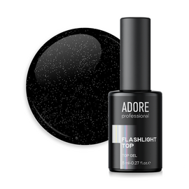 ADORE. Flashlight Top coat, №01, Silver, 8 ml. Світловідбиваючий топ #1