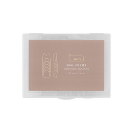 HEYLOVE. Top nail forms, Natural Square, 120 штук, верхні форми для нарощування, квадрат #1