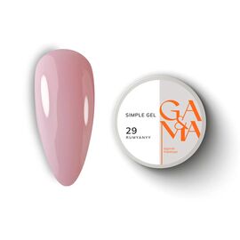 GA&MA. Simple builder gel #29 Rosy, 50 ml, гель без опилу, рум'яний #1