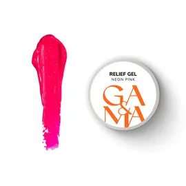 GA&MA. Relief gel, neon pink, 5 g, рельєф гель, неоновий рожевий #1
