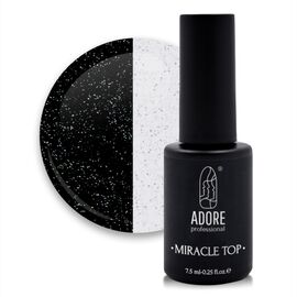 ADORE. Miracle Top coat, №04, Silver shimmer, 8 ml. Топ зі срібним мерехтінням #1