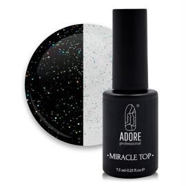 ADORE. Miracle Top coat, №01, Golographic glitter, 8 ml. Топ з голографiчним сяйвом #1