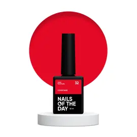 NOTD. Cover Base, NEW Formula #32, 10 ml, червона камуфлююча база #1
