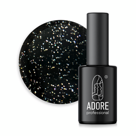 ADORE. Gel Polish, #234, Space, 8 ml. Гель-лак, чорний с глітером #1
