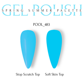 ADORE. Gel Polish, #483, Pool, 8 ml. Гель-лак, насичений блакитний #2