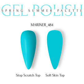 ADORE. Gel Polish, #484, Mariner, 8 ml. Гель-лак, бірюзово-блакитний #2