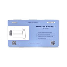 TOUCH. Soft Gel Tips, Medium almond, 240 pcs, Гелеві тіпси, 240 шт #1