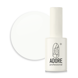ADORE. French Gel Polish, #F-14, Milky white, 7.5 ml. Гель-лак, молочно-білий #1