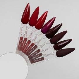 ADORE. Gel Polish, #387, Firework, 8 ml. Гель-лак, бордово-червоний з глітером #2