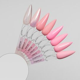 ADORE. Gel Polish, #317, Mermaid, 8 ml. Гель-лак, ніжно-рожевий з золотим глітером #2