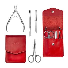 RAIZ. Manicure set, 4 pcs, red. Манікюрний набір, 4 предмети, червоний #1