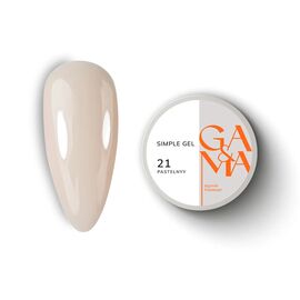 GA&MA. Simple builder gel #21 Pastel, 30 ml, гель без опилу, пастельний #1