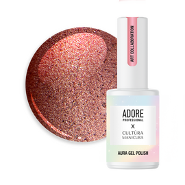 ADORE. Cat's Eye Gel Polish, #A-01, Raw, 8 ml. Гель-лак скляне "котяче око"-хамелеон, вишневий #1