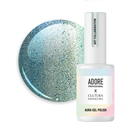 ADORE. Cat's Eye Gel Polish, #A-05, Siam, 8 ml. Гель-лак скляне "котяче око"-хамелеон, бірюзовий #1