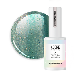 ADORE. Cat's Eye Gel Polish, #A-06, Luna, 8 ml. Гель-лак скляне "котяче око"-хамелеон, тіффані #1