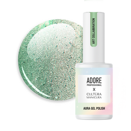 ADORE. Cat's Eye Gel Polish, #A-07, Siren, 8 ml. Гель-лак скляне "котяче око"-хамелеон, м'ятний #1