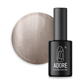 ADORE. Cat's Eye Gel Polish, #Mm-07, Platinum, 8 ml. Вітражний гель-лак "котяче око", сіро-бежевий #1