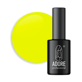 ADORE. Neon Max Gel Polish, #Nn-04, Fluo, 8 ml. Гель-лак, лимонний неон #1