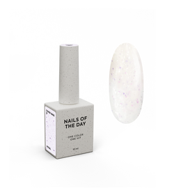 NOTD. Cover Base Potal, NEW Formula #33, 10 ml, молочна база з голографічною поталлю #1