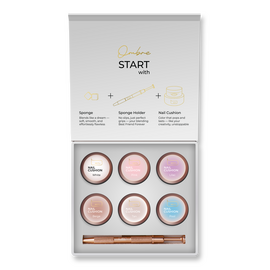 HEYLOVE. Nail Cushion set «White», 6 pcs, набір гелевих фарб для омбре, стемпінгу та малювання #1