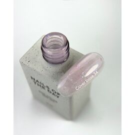 NOTD. Cover Base Potal, NEW Formula #34, 10 ml, ніжно-рожева база з голографічною поталлю #2