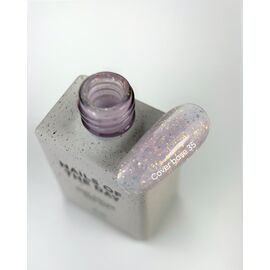 NOTD. Cover Base Potal, NEW Formula #35, 10 ml, ніжно-рожева база з голографічною поталлю #2