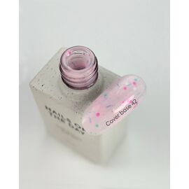 NOTD. Cover Base Confetti , NEW Formula #42, 10 ml, рожева база з конфетті #2