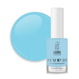 ADORE. Stamping nail polish, №17, Baby blue, 8 ml. Лак для стемпінгу, світло-блакитний #1