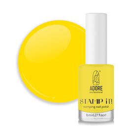 ADORE. Stamping nail polish, №6, Lemon, 8 ml. Лак для стемпінгу, жовтий #1