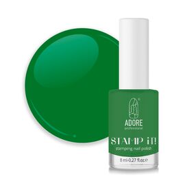 ADORE. Stamping nail polish, №7, Greens, 8 ml. Лак для стемпінгу, зелений #1