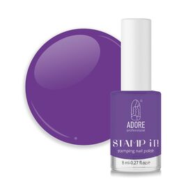 ADORE. Stamping nail polish, №9, Viola, 8 ml. Лак для стемпінгу, фіолетовий #1
