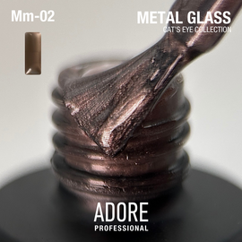 ADORE. Cat's Eye Gel Polish, #Mm-02, Titanium, 8 ml. Вітражний гель-лак "котяче око", горіхово-коричневий #2