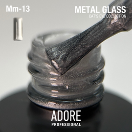 ADORE. Cat's Eye Gel Polish, #Mm-13, Aluminium, 8 ml. Вітражний гель-лак "котяче око", срібло #2