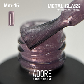 ADORE. Cat's Eye Gel Polish, #Mm-15, Zirconuim, 8 ml. Вітражний гель-лак "котяче око", рожево-бузковий #2