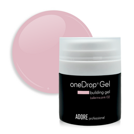 ADORE. One Drop Gel, 30 g, #02, Ballerina pink. Гель для нарощування, світло-рожевий #1