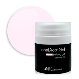 ADORE. One Drop Gel, 30 g, #06, Rose water. Гель для нарощування, молочний з рожевим підтоном #1