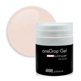 ADORE. One Drop Gel, 30 g, #09, Milk tea. Гель для нарощування, молочно-бежевий #1