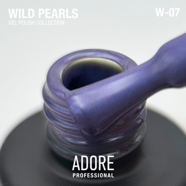 ADORE. Wild Pearls Gel Polish, #W-07, Purple pearl, 8 ml. Перламутровий гель-лак, димчастий фіолет #2