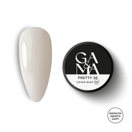 GA&MA. Cover base #30, PRETTY, 30 ml (формула одного шару) #1