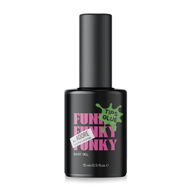ADORE. Base "Funky Tips Glue", clear, 15 ml. База-клей для гелевих тіпс #1