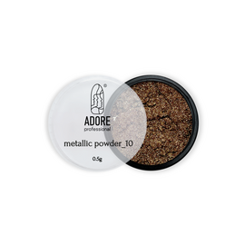 ADORE. Metallic Powder #10, 0.5 g. Металева втирка, біле золото #1