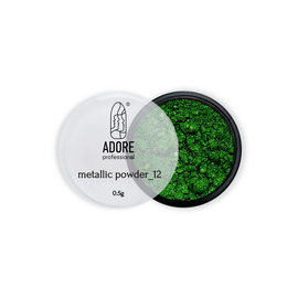 ADORE. Metallic Powder #12, 0.5 g. Металева втирка, світло-зелена #1