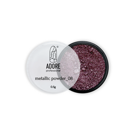 ADORE. Metallic Powder #08, 0.5 g. Металева втирка, срібно-рожева #1