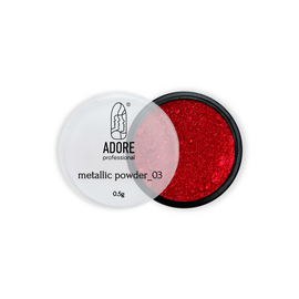 ADORE. Metallic Powder #03, 0.5 g. Металева втирка, червона #1
