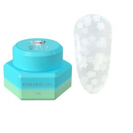 You Are Cute. Bottle Gel #23, 15 ml, рідкий гель з білими квіточками #1