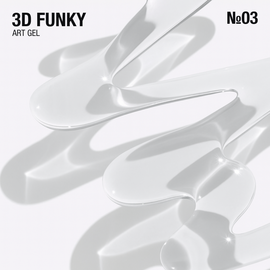 ADORE. 3D Funky Art Gel, №03, Clear, 15 ml. Гель для об'ємних дизайнів, прозорий #2