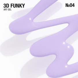 ADORE. 3D Funky Art Gel, №04, Lavender, 15 ml. Гель для об'ємних дизайнів, лавандовий #2