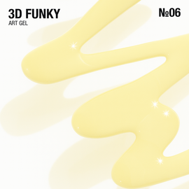 ADORE. 3D Funky Art Gel, №06, Yellow, 15 ml. Гель для об'ємних дизайнів, жовтий #2