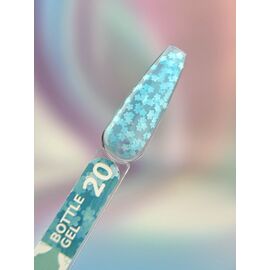 You Are Cute. Bottle Gel #20, 5 ml, рідкий гель з білими квіточками #2