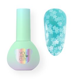 You Are Cute. Bottle Gel #20, 5 ml, рідкий гель з білими квіточками #1